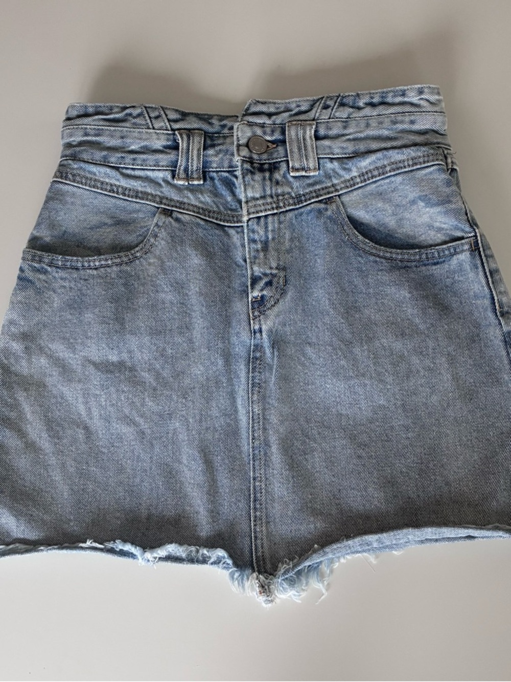 KanCan Hallie High-Rise Light Blue Fade Denim Mini Skirt | S - Picture 12 of 13